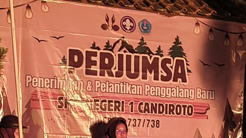 PERJUMSA Penerimaan dan Pelantikan Penggalang Baru SMP Negeri 1 Candiroto Tahun 2026